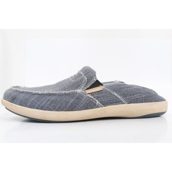 Gecko Man Mens 12 Slip On Canvas Loafers Arch Support Orthopedic Boat Shoes Blue - Picture 7 of 9